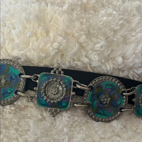 Chico's Black Belt with Blue Accents - Picture 4 of 5